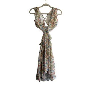 Hello Molly Womens Girl Of Free Spirit Mini Cut Out Dress Size Small Cottagecore